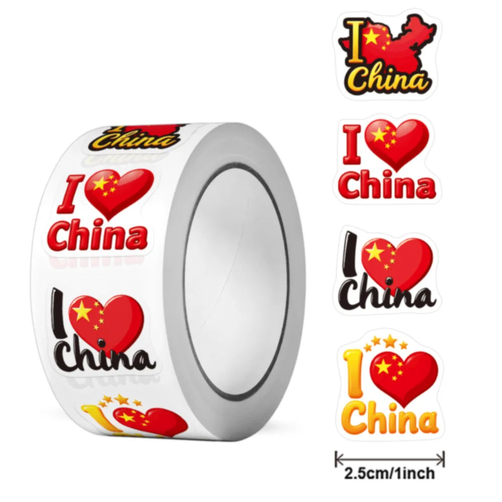 100-500pcs 2.5cm National Flag Stickers National Day Decoration Stickers