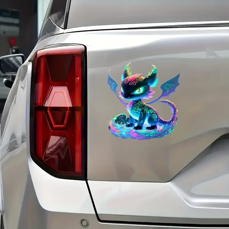 Charming Colorful Dragon Vinyl Stickers - Waterproof & Scratch-Resistant for Motorcycles, Laptops, Cars | Perfect for Trucks, SU