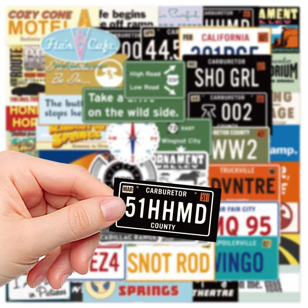 50/100PCS Racing Classic Quote Sticker Waterproof Decorative Luggage Sticker for Stationery Notebook Helmet Car