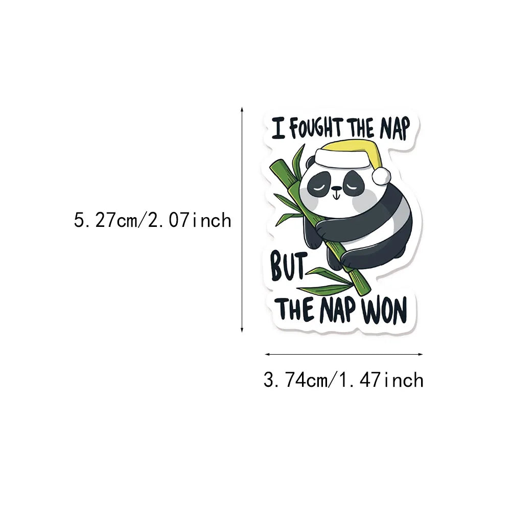 50PCS Fun Animal Quotes Sticker Pack Creative Graffiti DIY Handmade Clip Box Pack Skateboard Tablet Puzzle Toy Stickers