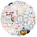 49 PCS Quotes Graffiti Stationery Stickers Water Cup Mobile Waterproof Decorative Stickers Creative DIY Stickers