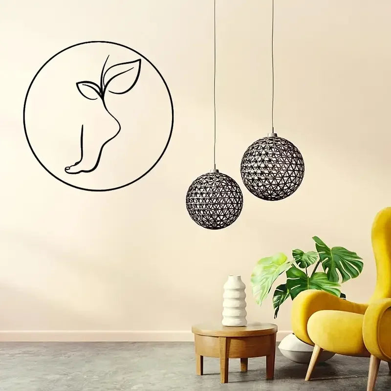 1pc Contemporary Spa Massage Wall Decal - Pre-Pasted Vinyl Sticker for Facial Beauty Salon, Full Massage Parlor Design, Matte Fi