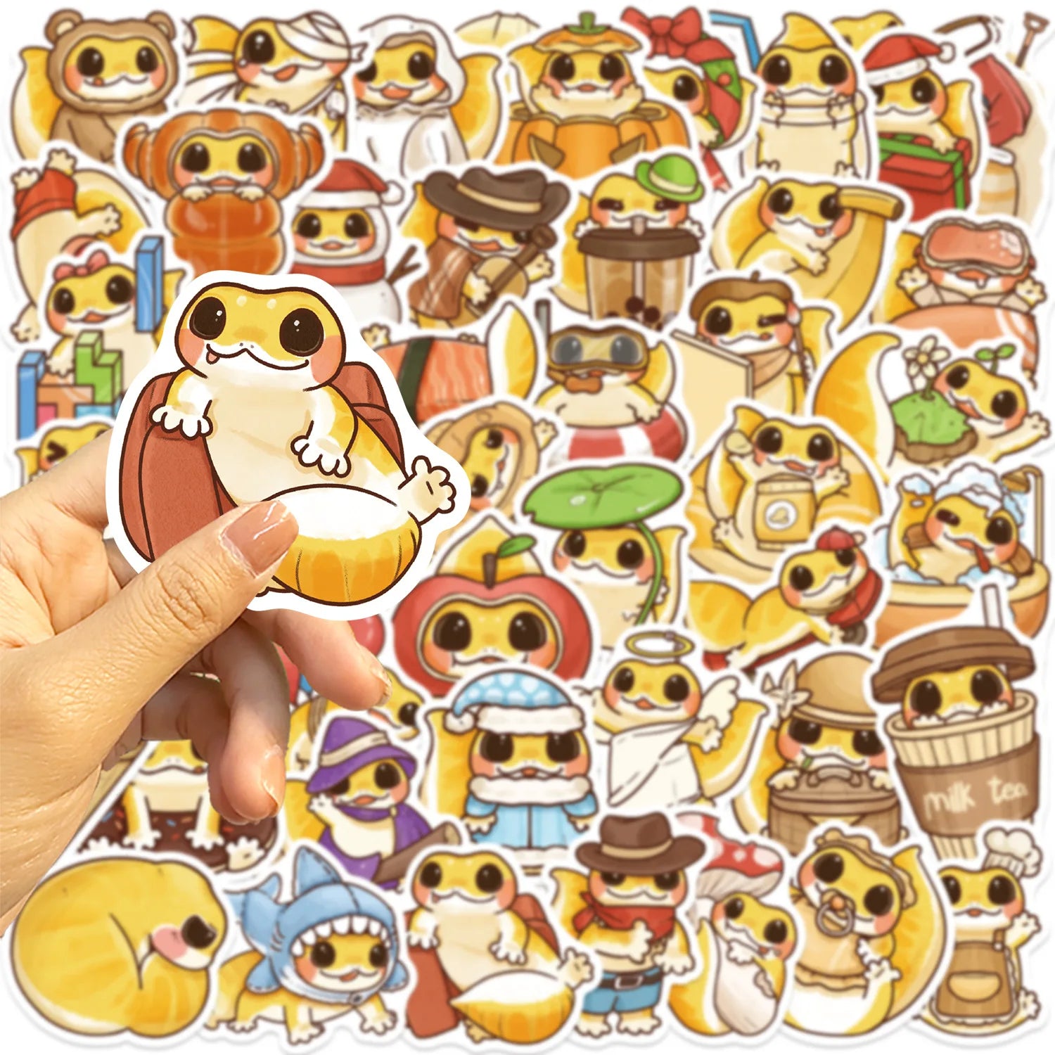 50/100PCS Cartoon Climbing Pet Guarding Palace Graffiti Stickers Decorative Guitar Notebook Luggage DIY Waterproof