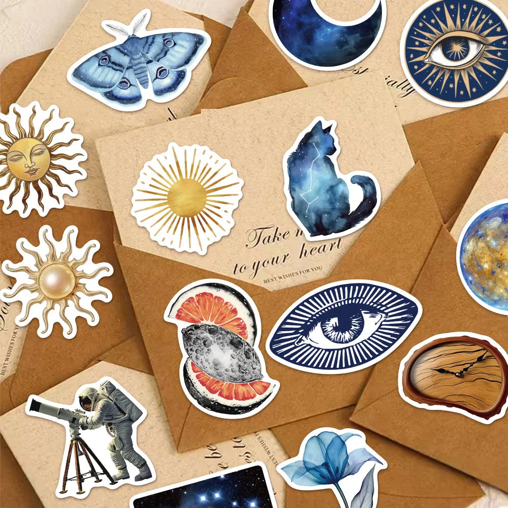 50PCS Space Star Creative Cartoon Decoration DIY Creative Phone Case Laptop Cup Speaker Toy Stickers