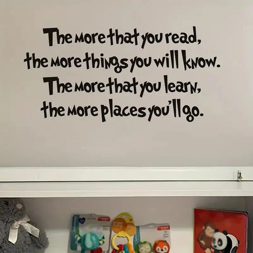 1pc Kids Room Decals Inspirational Quotes Baby Bedroom Wall Stickers Nursery Decor, Dr.seuss Saying Decals 26×15In