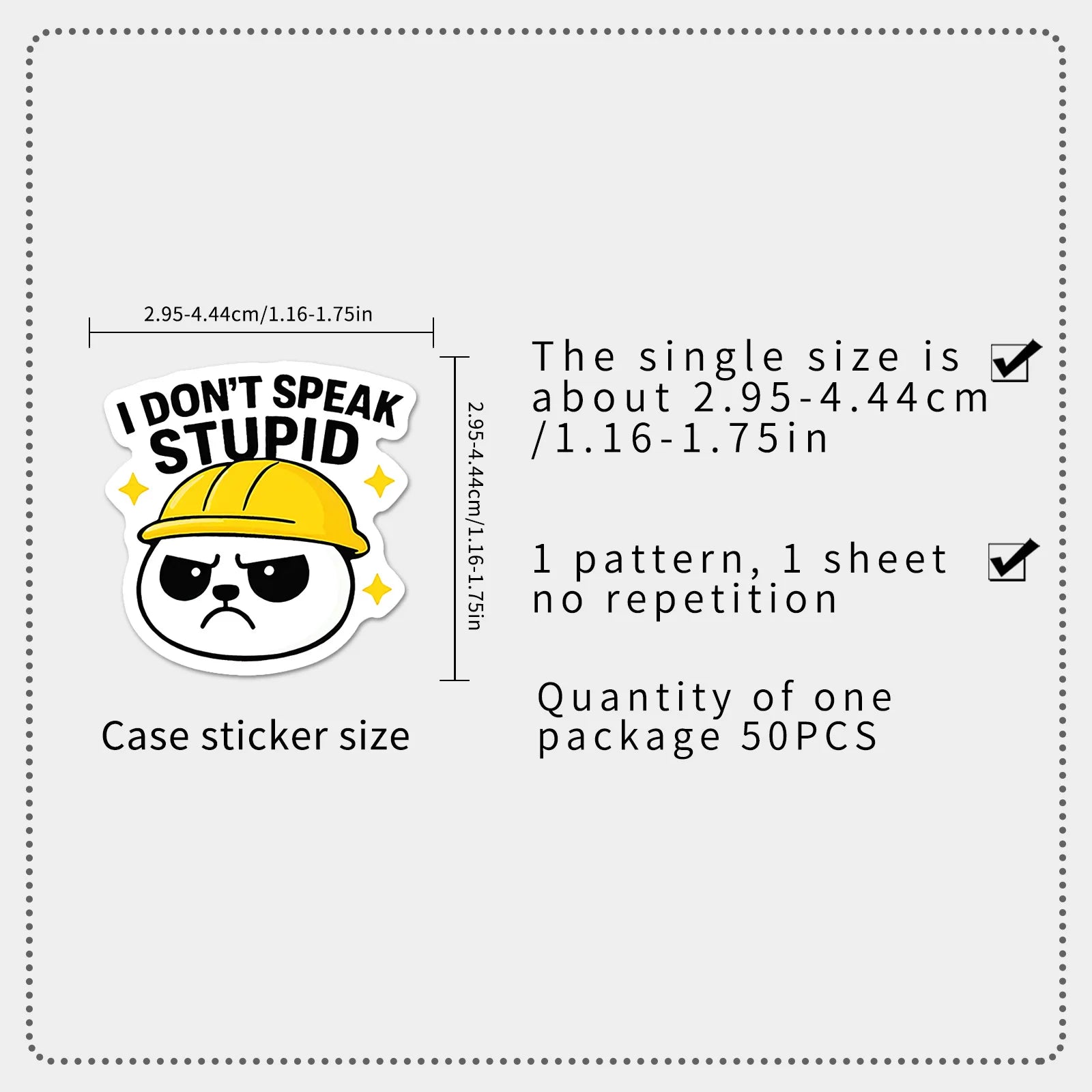 50PCS Safety Helmet Slogan Stickers, Warning Signs Stationery Computer Helmet Suitcase Decora Art Stickers