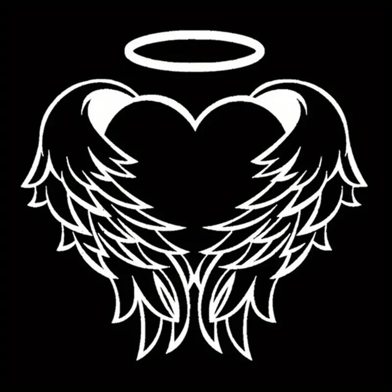 Heart Angel Wings Car Stickers For Laptop Water Bottle Motorcycle Vehicle Paint Window Wall Cup Toolbox Guitar Scooter Decals Au