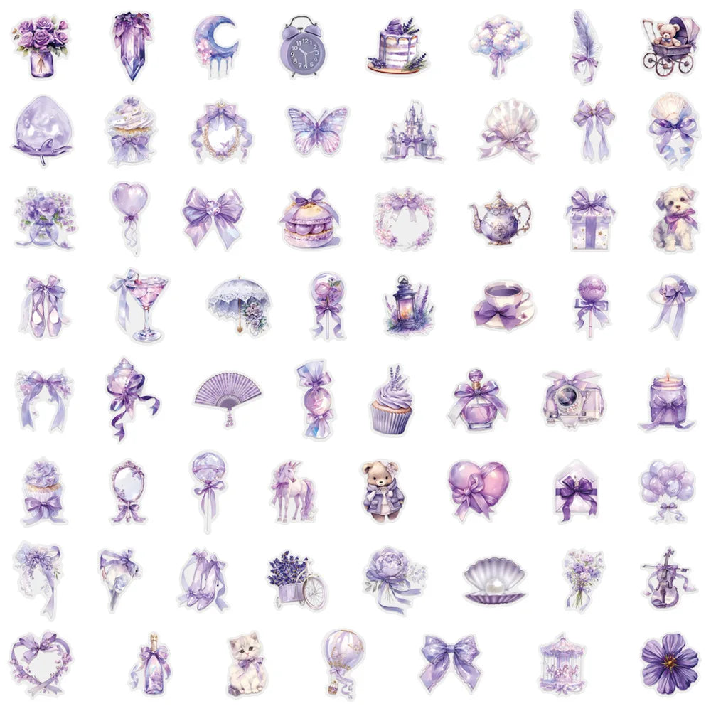 62/200PCS Transparent PET Waterproof Graffiti Stationery Notebook Decorative Stickers Luggage Water Cups Scooter Stickers