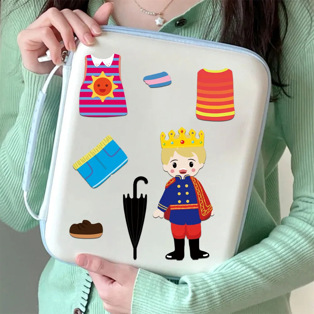 8/16/24PCS Children's Dress Up Puzzle Stickers Cute Cartoon Creative Fun Children's Puzzle Account Material Waterproof Stickers