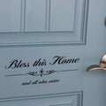 1pc Bless This Home And All Who Enter English Sticker, Vinyl Separated Letters Decal, Wall Quote Sticker, Home Entryway Letterin