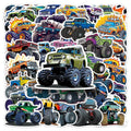 100Pcs Monster Truck Stickers Cartoon Stationery School Supplies Decorative Decals Notebook Phone Fridge Luggage DIY Sticker