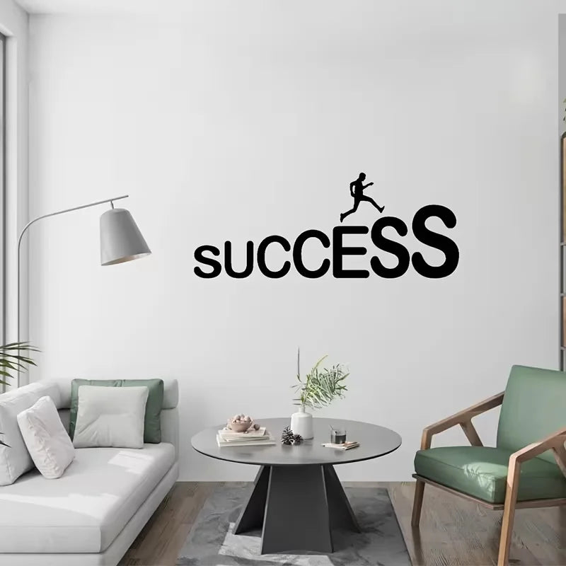 Removable Vinyl Wall Decals for Office Decor Featuring Success, Career Progression, And Job Themes.