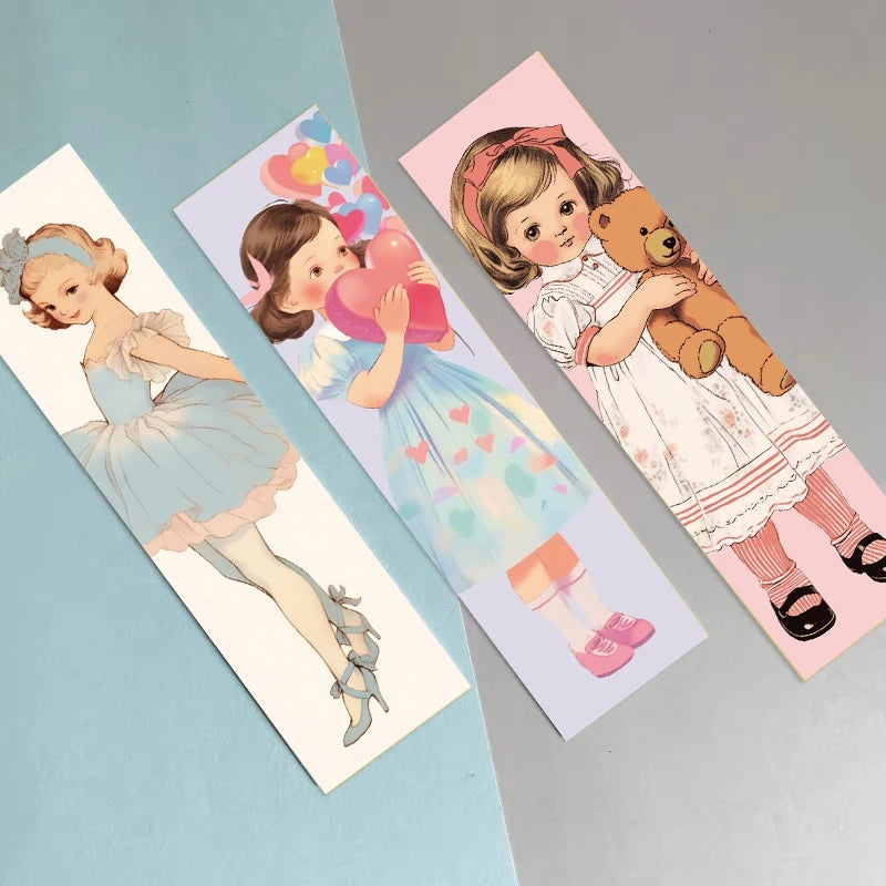30PCS Lovely Bookmarks Gothic Creative Cartoon Stationery Supplies Gifts Card Unique and Durable Reading Printing Gifts