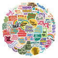 50PCS Positive Positive Stickers Harajuku Kawaii Skateboard Graffiti Stickers DIY Notebook Phone Case Manual Decorative Stickers