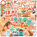 50Pcs Pack Performing Girl Doodle Stickers, Phone Case Stationery Notebook Guitar Fridge Luggage Waterproof DIY Decals