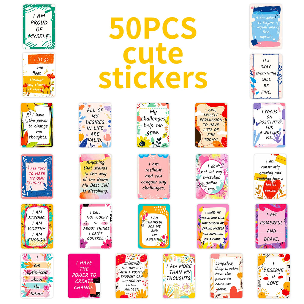 50/100PCS Workplace Motivation Text Graffiti Stickers Positive Energy Self affirmation Emotional Healing Stickers