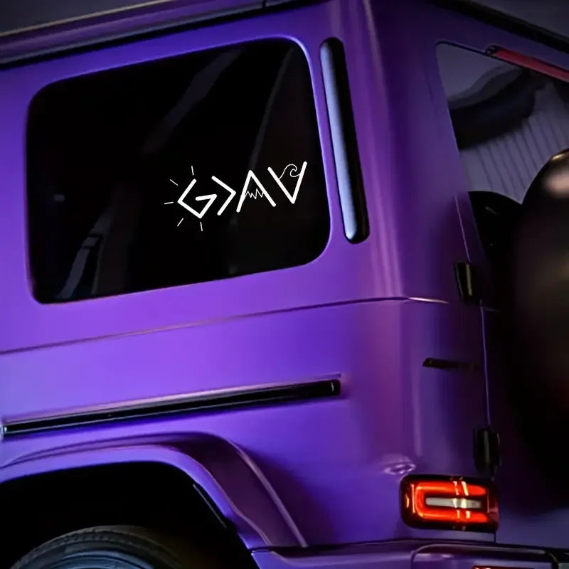God Is Greater Than The Highs And Lows Religious Car Stickers For Motorcycle Vehicle Paint Window Toolbox Guitar Scooter Decals