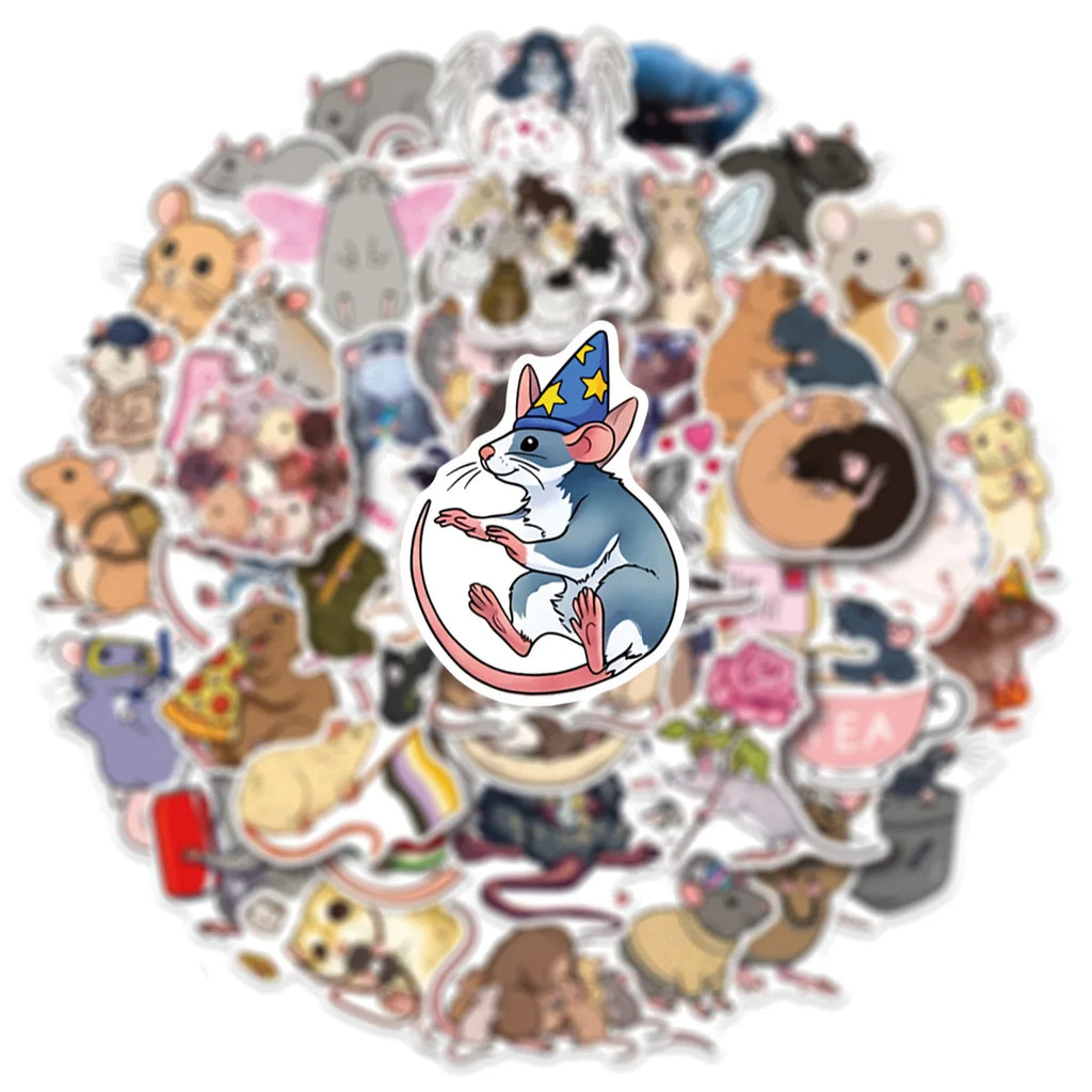 50/100PCS Cartoon Mouse Graffiti Stickers Waterproof Luggage Notebook Skateboard Water Cup Waterproof Stickers