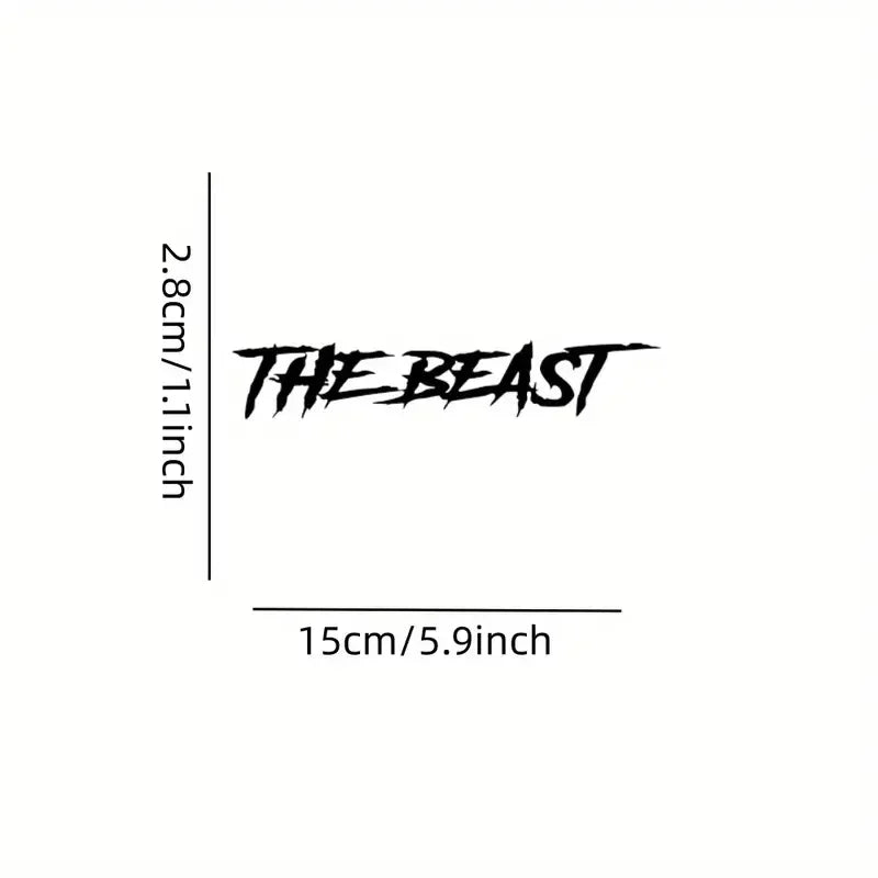 Beast Decal Car Sticker, Car Motorcycle Truck Window Bumper Laptop Vinyl Decal