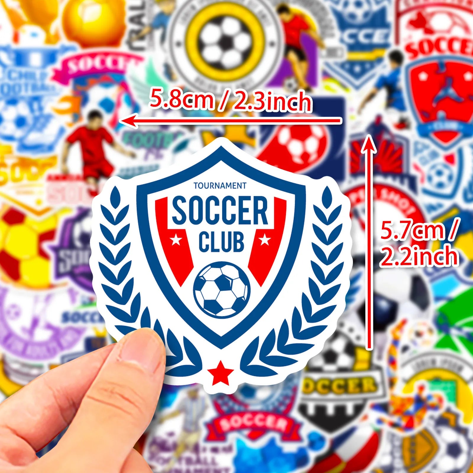50PCS British Football Stickers, Kids School Supplies Laptop Phone Case Gift Box Decor Soccer Fan Decorative Art Stickers