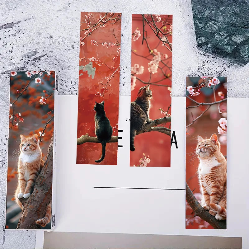 30PCS The Forbidden City and Cats Bookmarks Aesthetic Personalized Laptop Animals Cartoon Luggage Room Gifts Reading Accessories
