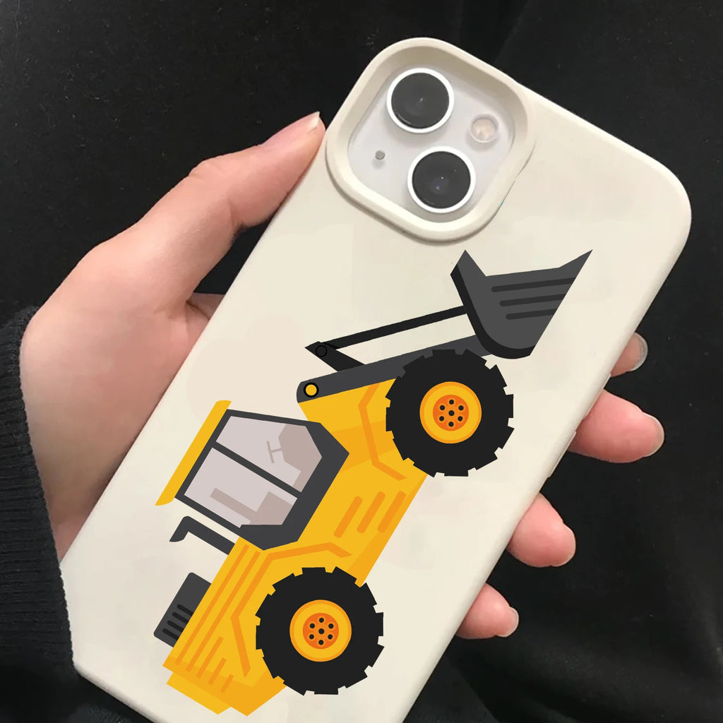 8/16PCS Industrial Excavator Collages Stickers Nostalgia Aesthetic Skateboard Stationery Creativity Coffee Kawaii Wall Stickers