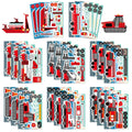 8/16/24PCS Fire Engineering Rescue Vehicle Stickers Creative DIY Hand Account Mobile Notebook Decorative Waterproof Stickers