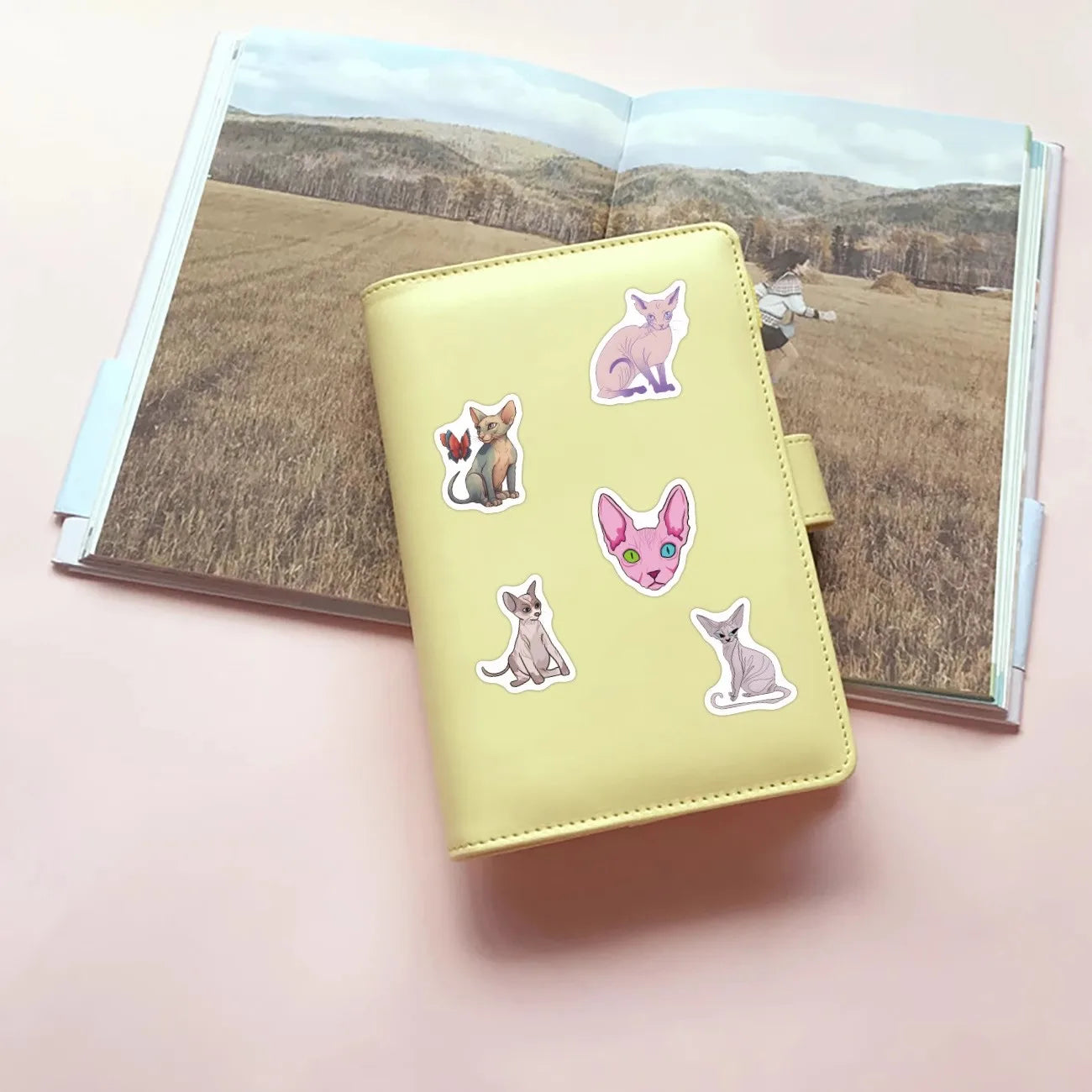 500Pcs/Roll Heterotypic Sphinx Cats Stickers 2.5cm/1.0'' 10 Designs DlY Decoration Learning Rewards Scrapbook Labels, Adorn Gift