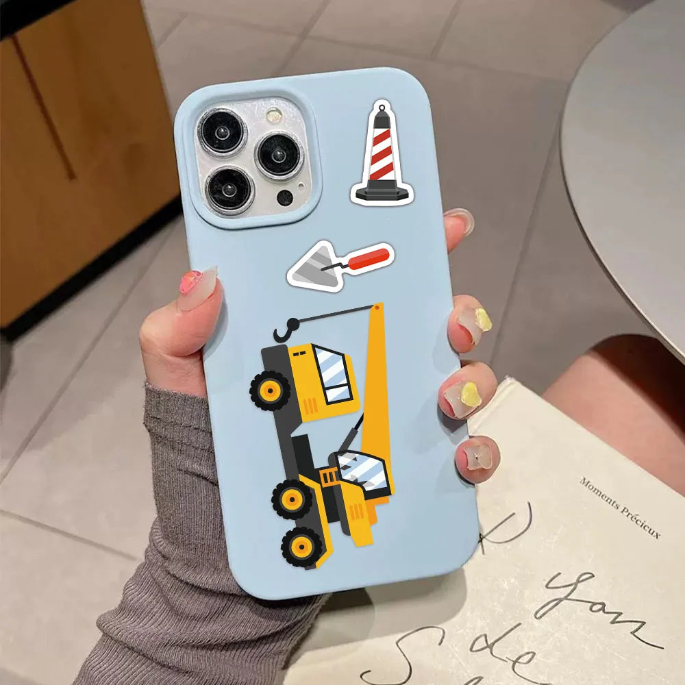 8PCS Cartoon Industrial Excavator Reward Graffiti Stickers Fun Stickers DIY Phone Case Laptop Water Cup Computer Toy Stickers