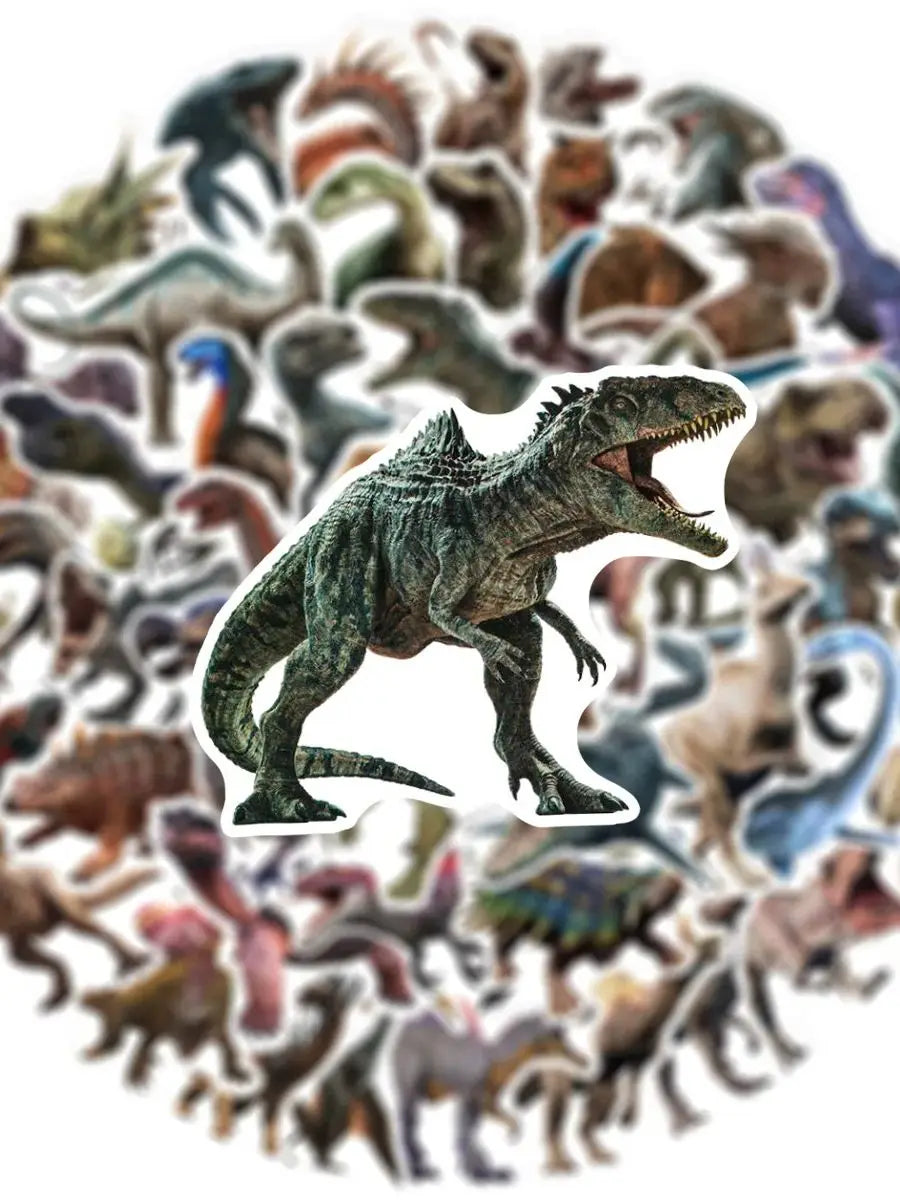 50PCS Dinosaur Stickers Kids Toy Gift DIY Laptop Phone Suitcase Notebook Ancient Animal Sticker Graffiti Decals