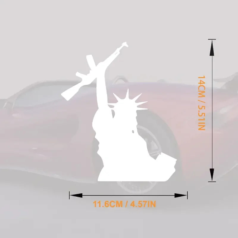 Statue Of Liberty Guns 2nd Amendment Self-adhesive Auto Sticker Automotive Trucks Laptop Car Vinyl Decal