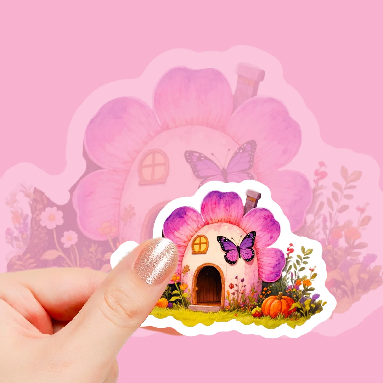 56-Piece Fairy-Tale Forest Animal House Doodle Stickers Student Stationery Notebook Holiday Reward Decorative Stickers