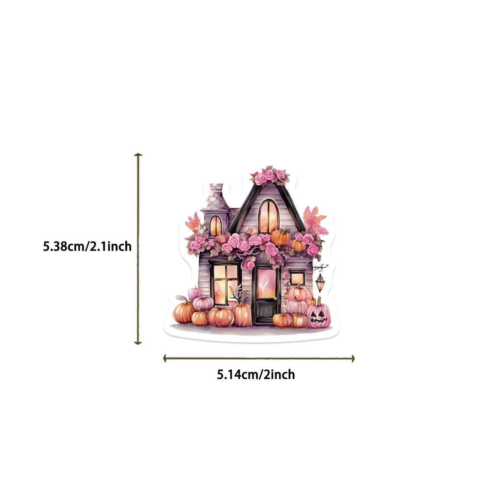 50/100PCS Cartoon Black Pink Halloween Graffiti Stickers Decorative Guitar Notebook Luggage DIY Waterproof
