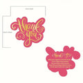 50pcs/pack Thank You Cards for Small Business, Green Pink Thank You Cards Double Sided Printing