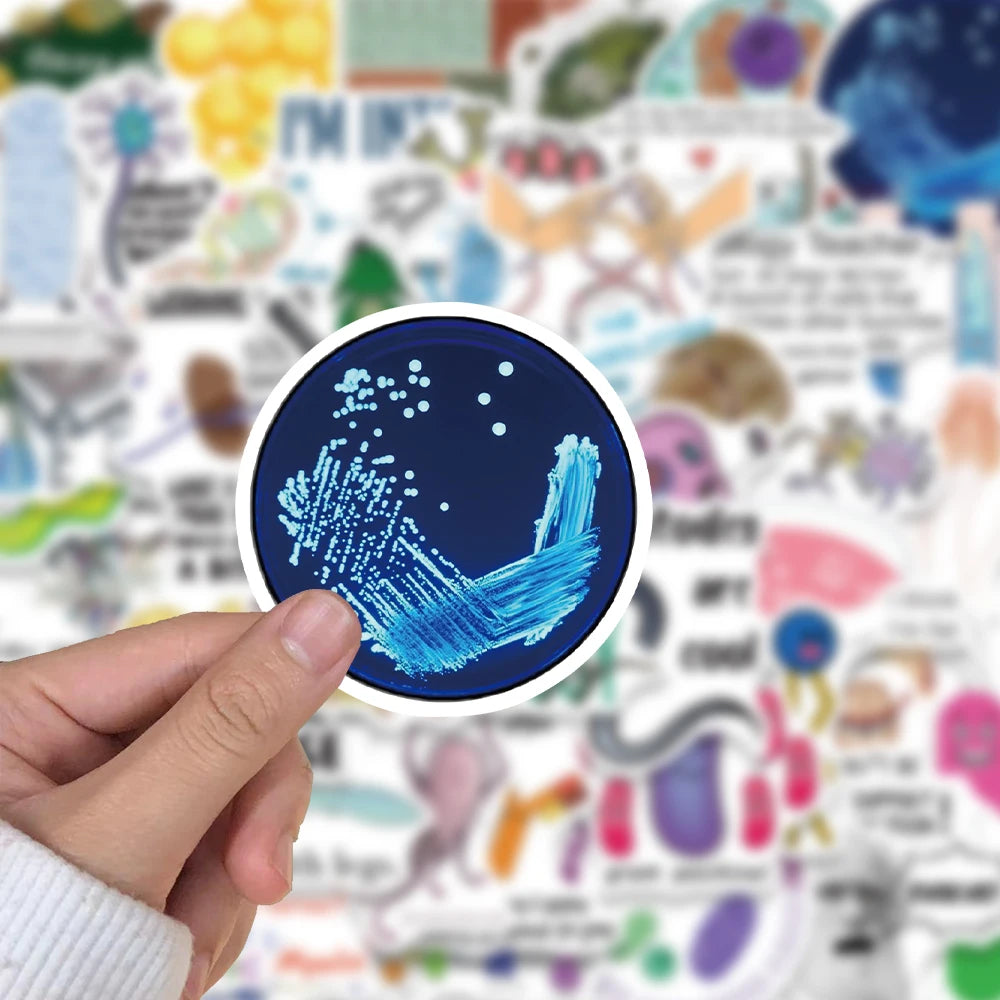 50PCS Biology Sticker Waterproof Cartoon Laptop Luggage Art Picture Living Room Motorcycle Phone Scrapbook Dormitory Stickers
