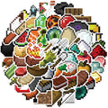 70PCS Creative Pixel Game Sticker Decoration DIY Manual Scrap Book Luggage Laptop Cup Skateboard DIY Waterproof Stickers