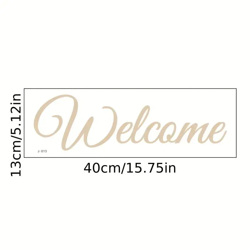 1pc English Slogan Wall Sticker, Welcome, Removable Waterproof Vinyl Waterproof Sticker, Suitable For Decoration Of Living Room,