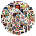 60PCS Cartoon Retro Ghost Graffiti Mixed Anime Stickers DIY Luggage Skateboard Laptop Helmet Guitar Decorative Stickers