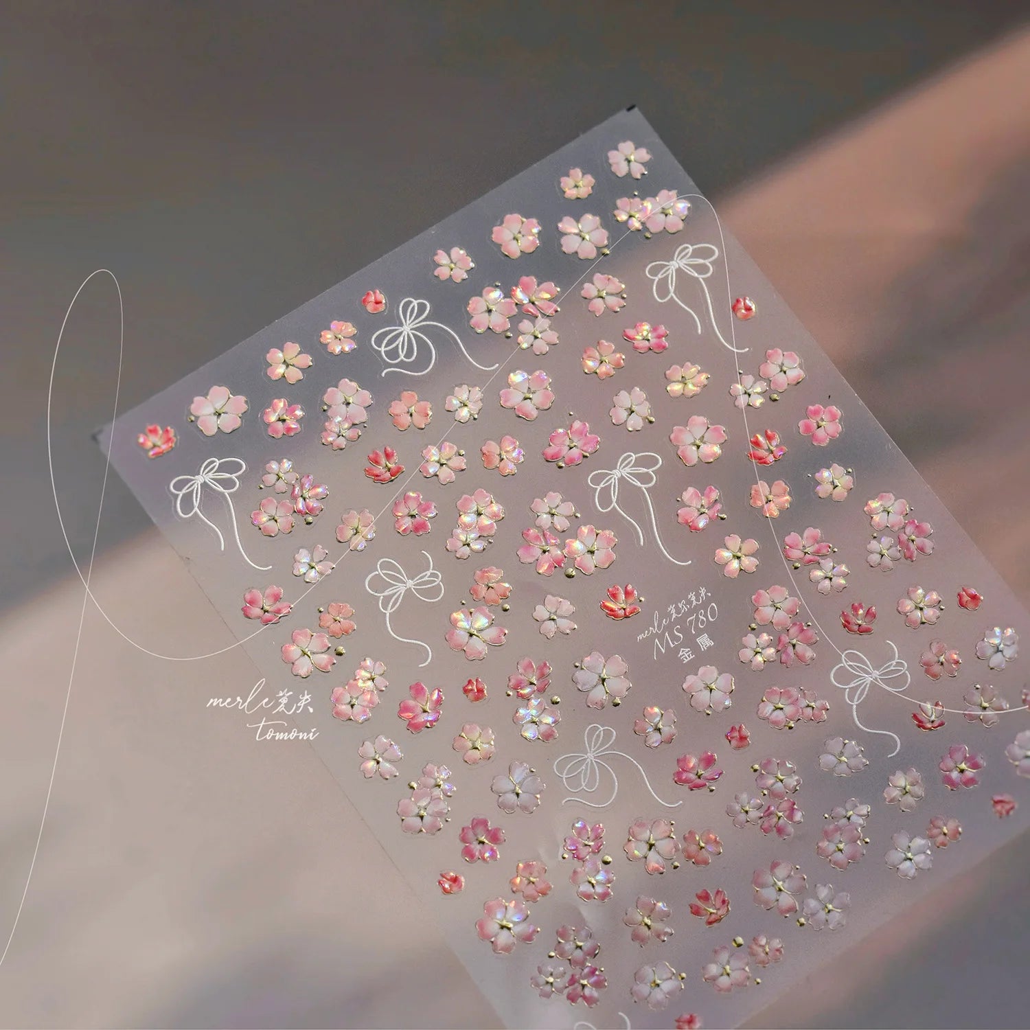 Hot Stamping Nail Stickers Exquisite Retro Watercolor Flower Nail Art 3D Decorations Stickers DIY Back Adhesive Manicure Decals