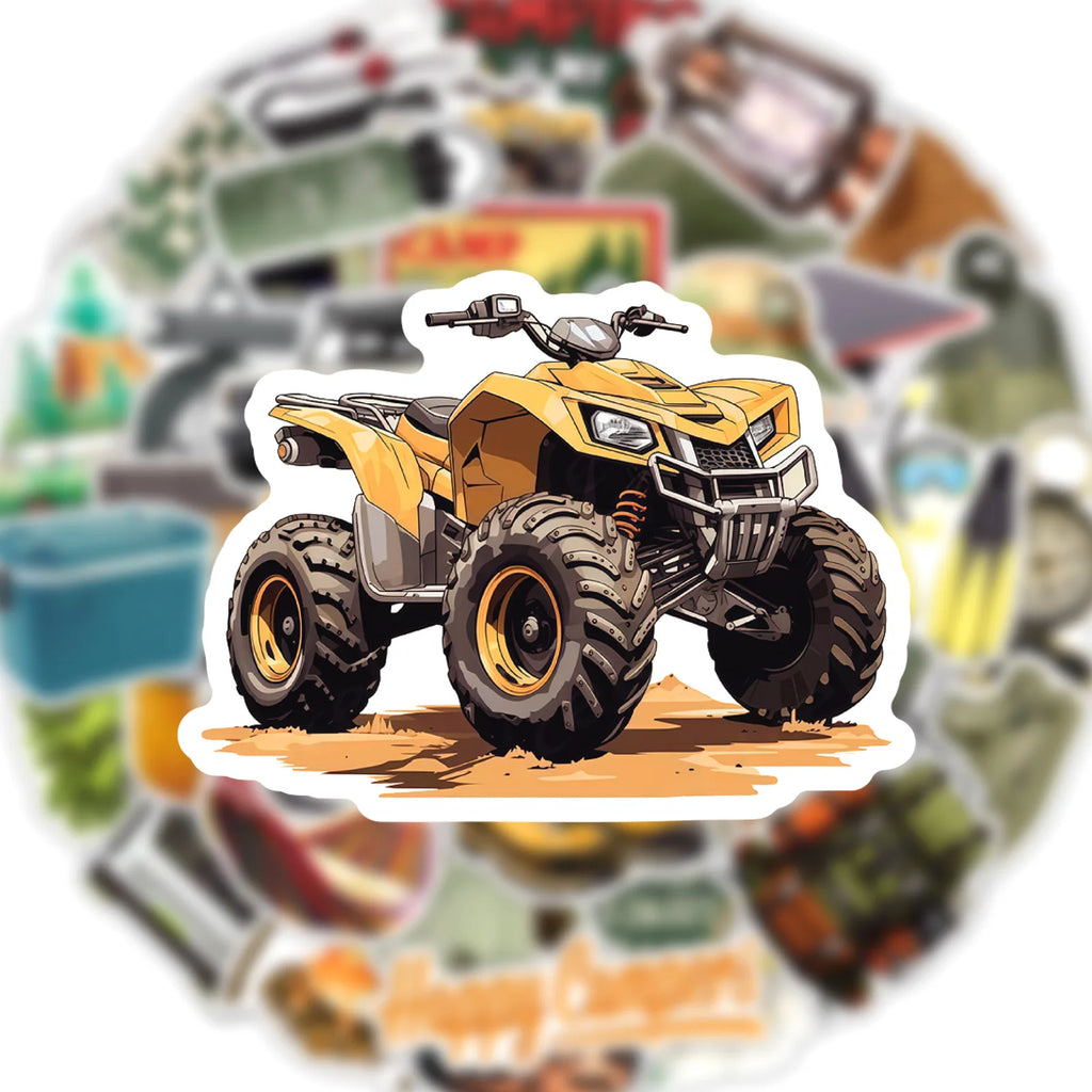 50/100 Pcs New Outdoor Camping Theme Stickers for Tent Car Phone Skate Cup Suitcase Guitar No Repeat Waterproof Decals