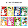 8PCS Winter Snowy Christmas Snowman Creative Collage DIY Suitable for Phone Cases, Tablets, Water Bottles, Puzzle Toys, Stickers