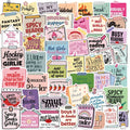 10/30/50PCS Pink Girl Book PVC Sticker Aesthetic Children's Stationery DIY Decoration Scrapbooking School Supplies for Kids