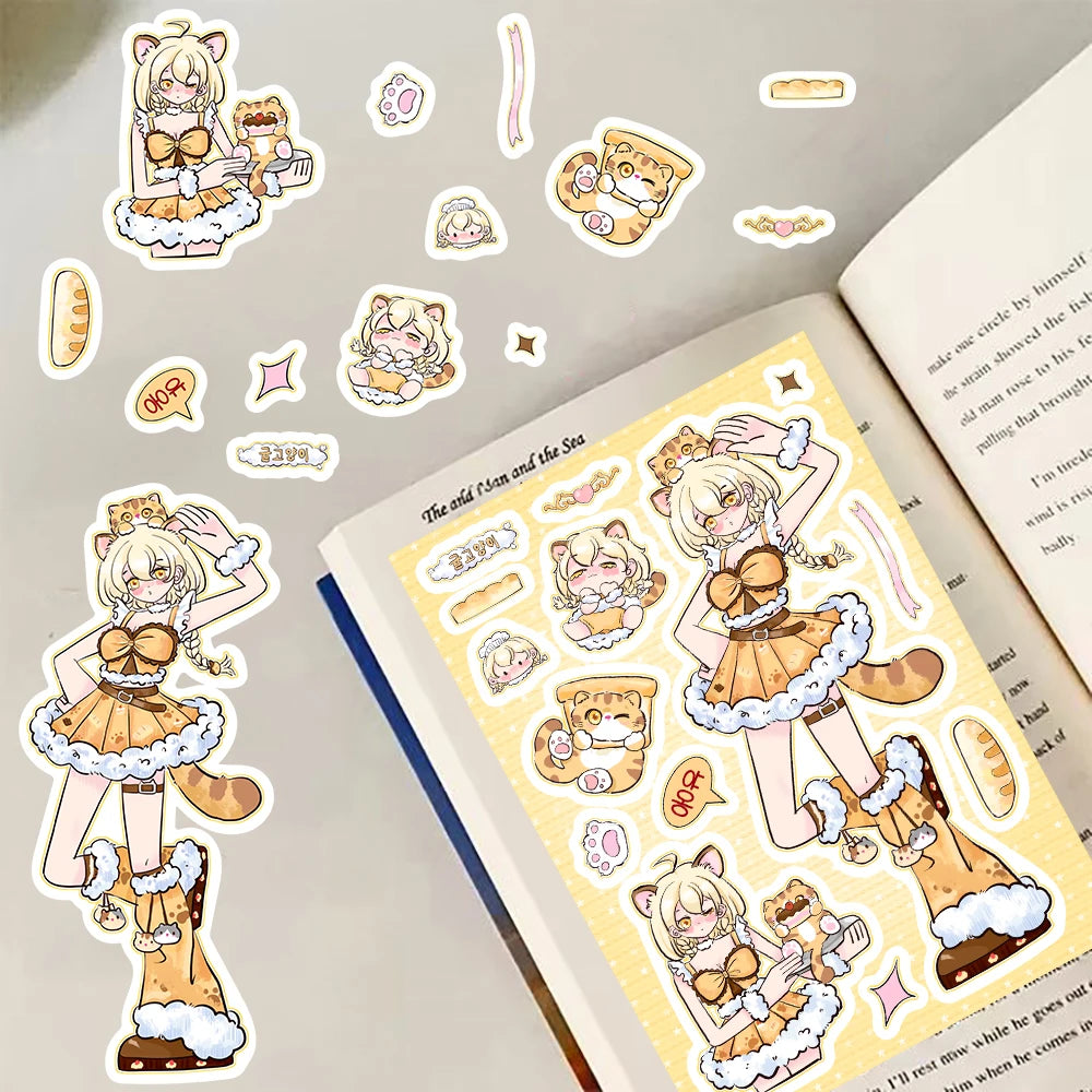 8/16PCS Gugu Meow Fun Stories Collage Aesthetic Motorcycle Cool Cafe Living Room Phone Stationery Laptop Luggage Stickers