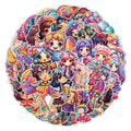 50/100PCS Colorful Candy Girl Graffiti Stickers Luggage Phone Computer Decor Stickers Waterproof Creative Stationery Sticker