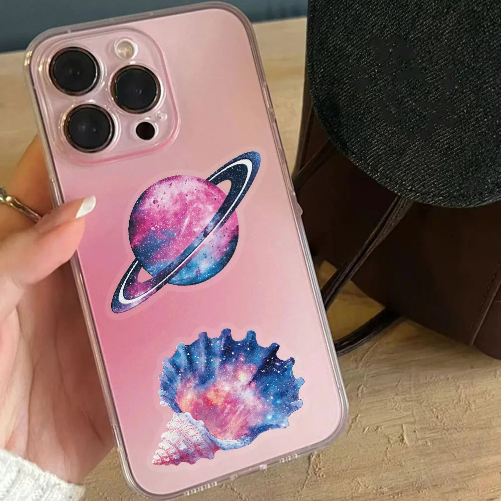 50PCS Starry Sky Ins Style Decorative Transparent PET Sticker Set DIY Brochure Decorative Notebook Tablet Toy Stickers