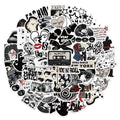 50PCS Creative Black Y2K Creative Aesthetic Sticker Advanced Mobile Phone Case Laptop Sticker