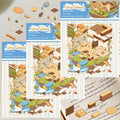 3PCS Sky Lsland 3D Landscaping Miniature Sticker Aesthetic Aesthetic Graffiti Living Room Decompression Coffee Scrapbook Sticker