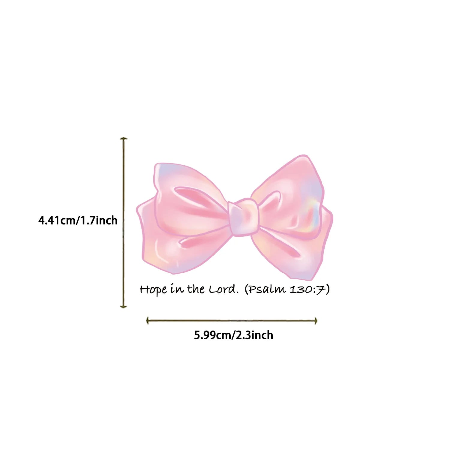 50/100PCS Transparent PET Pink Bow Tie Stickers Painted DIY Phone Decorative Notebook Stationery Stickers