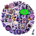 56/112 Pcs New Purple Mystic Witch Doodle Stickers No Repeat for Trendy Decor Helmet Stationery Box Notebook Suitcase Phone