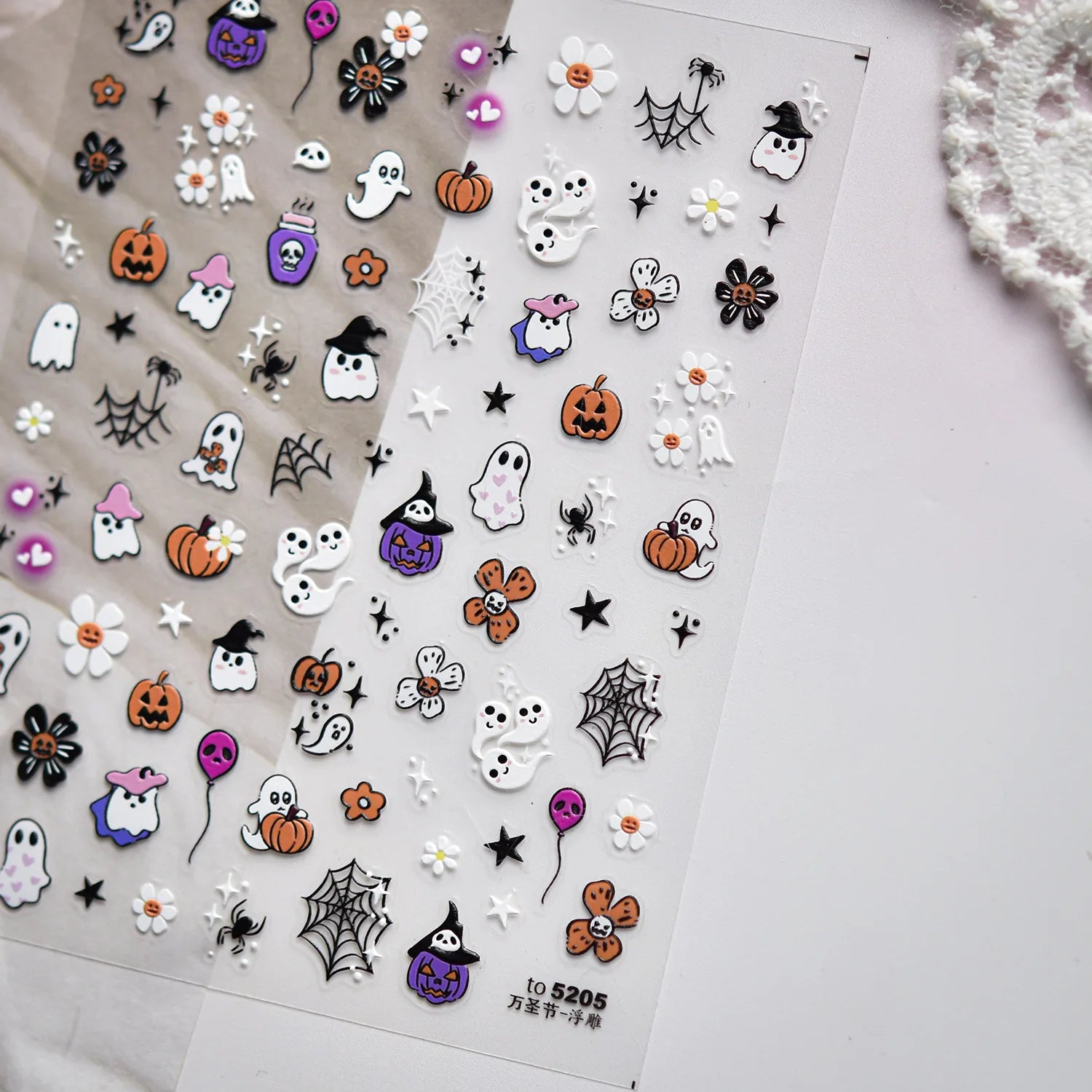 Jelly Halloween Skeleton Stickers Nail Art Cool Evil dark style decorative Nails Sticker DIY Trendy Manicure Ornaments Supplier